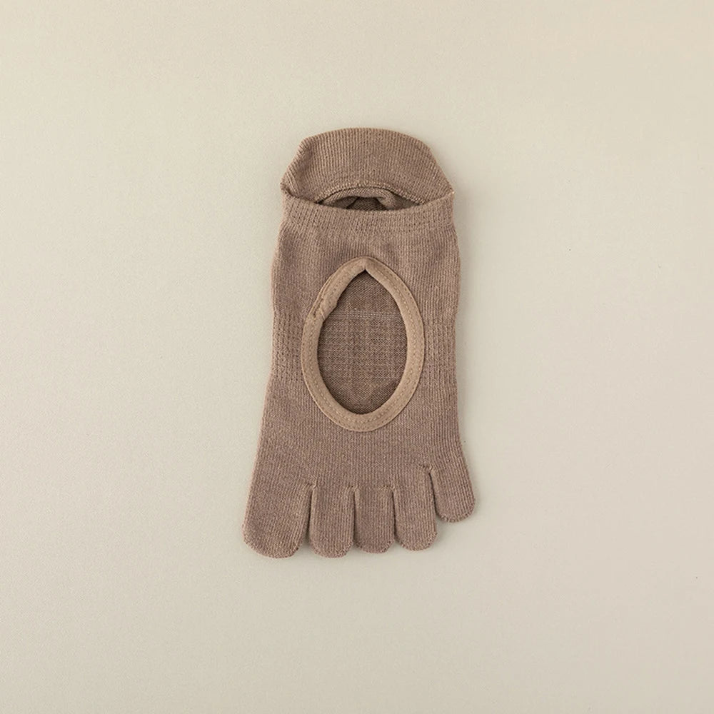 Chaussettes de Pilates respirantes à cinq doigts