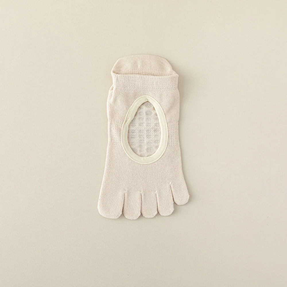 Chaussettes de Pilates respirantes  à cinq doigts