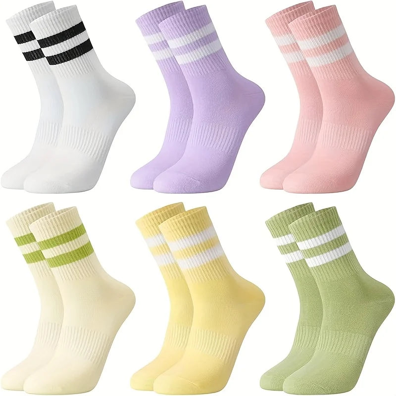 6 paires de chaussettes de sport rétro