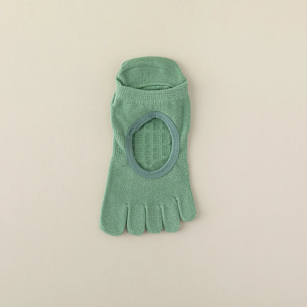 Chaussettes de Pilates respirantes  à cinq doigts